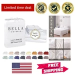 Bella Coterie Luxury Bamboo Viscose King Size Sheet Set 400 Tc, 18" Pocket. Fixed Price $228.99.