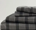 Cuddl Duds Gray Plaid Flannel Queen 4 Piece Sheet Set Brushed Cotton New. Fixed Price $39.99.
