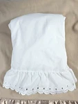 Westpoint Stevens White Eyelet Lace Queen Flat Sheet Embroidery Accent. Fixed Price $16.00.