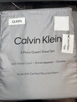 Calvin Klein 400 Tc Gray Queen Sheet Set Tencel Lyocell Fibers Piece Bedroom. Fixed Price $74.99.