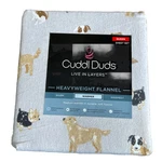 Cuddl Duds Heavyweight Queen Cotton Flannel Sheet Set W/ Pillowcases Dog Lover. Fixed Price $74.95.