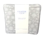 Charter Club Luxury 100% Cotton Flannel Piece Sheet Set Snow Flakes Queen $140. Fixed Price $66.49.