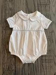 Mud Pie Newborn Infant Baby Boy White & Blue Cross Bubble Sz 0-3M Nwt. Fixed Price $30.00.