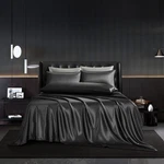 Hommxjf 5PCS Black Satin Sheets Queen Set Comforter Bedding With 1 .... Fixed Price $59.89.