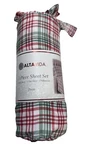 Altavida 3 Piece Sheet Set Twin Size Green Red White Plaid MAR26. Fixed Price $29.79.