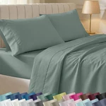 Bed Sheets Queen Size 400 Thread Count 100% Cotton Sage Green California Design. Fixed Price $89.99.