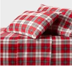 King 400 Thread Count Performance Holiday Sheet Set Green/red Plaid - Threshold. Fixed Price $37.99.