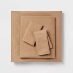 Queen Cotton Blend Sateen Sheet Set Natural Heather - Room Essentials. Fixed Price $15.99.