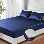 Satin Fitted Queen Size, Silky Bottom With Elastic Corner Straps, Deep Pocket.... Fixed Price $29.92.