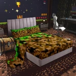 Castle Fairy Miner Style Square Grid Bed Sheets Queen Sizebrown Green Army Camo. Fixed Price $77.36.