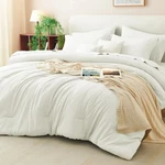 Cozylux King Comforter Set 7 Piece Ivory Bed Bag With Sheets. Fixed Price $104.99.