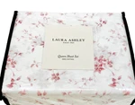 Pretty Raspberry Pink Queen Sheet Set 100% Cotton Laura Ashley Garden Muse. Fixed Price $69.62.