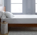 Quince European Linen Fitted Sheet Set Queen Size White No Flat 3 Piece. Fixed Price $79.98.