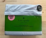New Kate Spade Hemstitch King Size Light Grey 100% Cotton 4 Pc Sheet Set. Fixed Price $84.95.