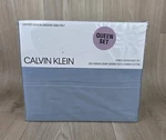 Calvin Klein Queen Sheet Set Blue Oeko-tex 4PC 100% Combed Cotton Sateen New. Fixed Price $134.00.