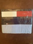 New Vintage 1997 Tommy Hilfiger Full Flat Sheet Blue Stripe Navy. Fixed Price $39.99.