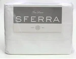 Sferra Matteo White Full Sheet Set 4 Pc Solid 100% Cotton Sateen 300TC Italy New. Fixed Price $283.00.