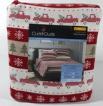 Cuddl Duds Full Sheet Set Heavyweight Flannel Truck Fairisle Red White New. Fixed Price $30.00.