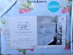 Shabby Chic Farmhouse,rachel Ashwell, Blue Floral, Berry Queen Sheet Set, Cotton. Fixed Price $68.00.
