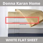 Nwd Donna Karan 510TC Supima Cotton Flat Sheets In White Queen D273. Fixed Price $75.99.