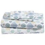 Beatrice Home Fashions Coastal Print Microfiber Sheet Set, Soft, Comfy, 12" D.... Fixed Price $39.50.