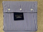 Ralph Lauren Organic Shirting Stripe King Duvet Cover Blue White Msrp $470 New. Fixed Price $150.00.