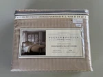 Palais Royale Duvet Cover Canvas Stripe Sateen Full Queen Beige New. Fixed Price $74.99.