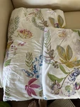Yves Delorme Paris Flores Bedding Set Queen Duvet, Flat Sheet, Two Euro Shams. Fixed Price $450.00.