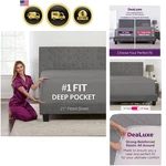 Queen Microfiber Deep Pocket Fitted Sheet 17 21 Inch Pillow Top Mattress Grey. Fixed Price $38.28.