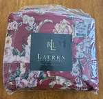 Ralph Lauren Danielle Marseilles Ruffle Queen Flat Sheet Red Floral Vintage Usa. Fixed Price $99.95.