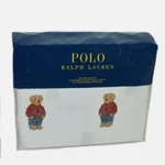 Brand New Polo Ralph Lauren Boy Teddy Bear 3 Pc Twin Sheet Set White. Fixed Price $129.95.