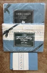 Laura Ashley Burlington Blue Twin Sheet Set Flat Fitted Pillowcase Solids Coll.. Fixed Price $22.95.