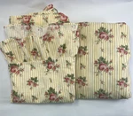 Ralph Lauren Sophie Brooke Sheets Twin Flat & Fitted Ruffle Yellow Stripe Roses. Fixed Price $29.95.