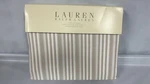 Ralph Lauren Bluff Point Ticking Tan Flat Sheet 100% Cotton New. Fixed Price $69.95.