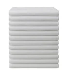 Pack Of 12 Flat Sheets-white, 200 Tc, Poly-cotton Blend, Hotel Quality Bulk. Fixed Price $169.99.