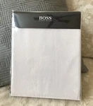 New Hugo Boss Yves Delorme Cal King Fitted Sheet Nacre Ivory Cream Cotton Sateen. Fixed Price $159.00.