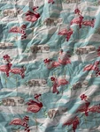 Nick & Nora Flamingo Airstream Flannel Queen ? Bed Sheet Vintage Trailer. Fixed Price $29.98.