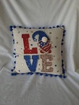 Patriotic Love Gnome Stars Stripes Beaded Accent Throw Pillow 11X11 4TH Of July. Fixed Price $49.95.