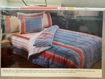 Nos Springmaid Bob Van Allen Queen Flat Sheet "bistro" Stripe Luxury Percale. Fixed Price $24.00.