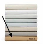 Hudson Park 600TC Bronze 100% Egyptian Cotton Fitted Sheet - Twin T8201. Fixed Price $120.00.