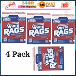 4PK Toolbox Professional White Rags (200 Sheets; 10" 11" Size Disposable. Fixed Price $57.99.