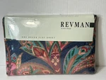 New Vintage 1989 Revman Kismet Ii Queen Sheet Flat Green Blue Paisley Nos -B32. Fixed Price $39.95.