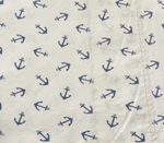 Lauren Ralph Queen Flat Sheet American Summer White Blue Anchor Nautical. Fixed Price $39.99.