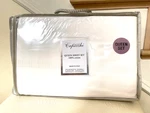 Capecchi Luxury Italy Queen Flat Fitted Pillow Sheet Set White Cotton Embroidery. Fixed Price $319.99.
