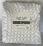 South Point Home Fashions Microfiber 4-PIECE Full Sheet Set Ernesto Tile. Fixed Price $25.00.