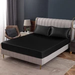 Homiest Black Satin Fitted Sheet Full Size Deep Pocket Luxury & Ultra Soft Beddi. Fixed Price $28.33.