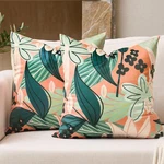Boho Floral Velvet Throw Pillow Covers 16X16 Inch Set 2 Farmhouse Cushion .... Fixed Price $22.39.