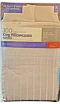 Better Homes & Gardens 300 Thread Count King Pillowcases Platinum Silver Cotton. Fixed Price $20.37.