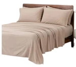 Berkshire Polarfleece Sheet Set With Extra Cases Beige. Fixed Price $34.99.