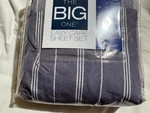 The Big One Extra Soft Sheet Set - Size Twin Xl Blue White Striped 3 Piece. Fixed Price $5.88.